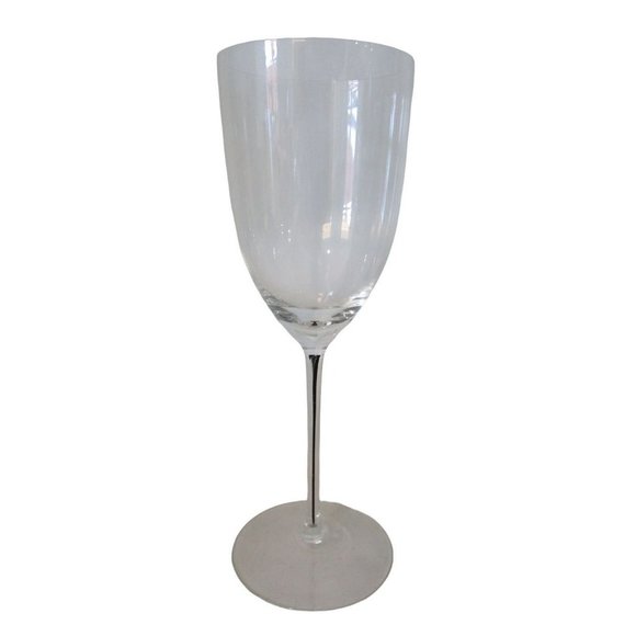 Black Core Stem Thin Crystal Wine Glass Multi Purpose GUC Unmarked - Picture 1 of 12